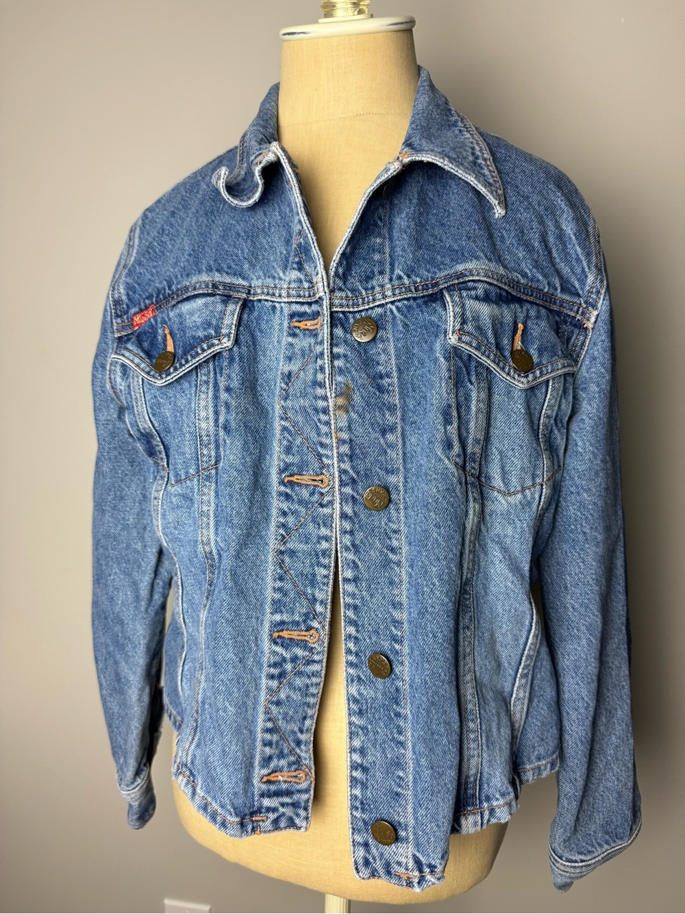 Vintage Mudd Denim Jacket with Embroidered Logo Patch